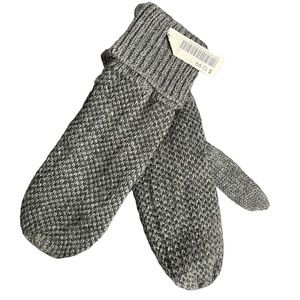 H&M Knitted Style Mittens NWT Female Grey Winter Accessories
